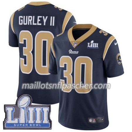 Maillot Los Angeles Rams Todd Gurley II 30 Nike Bleu 2019 Super Bowl LIII - Homme